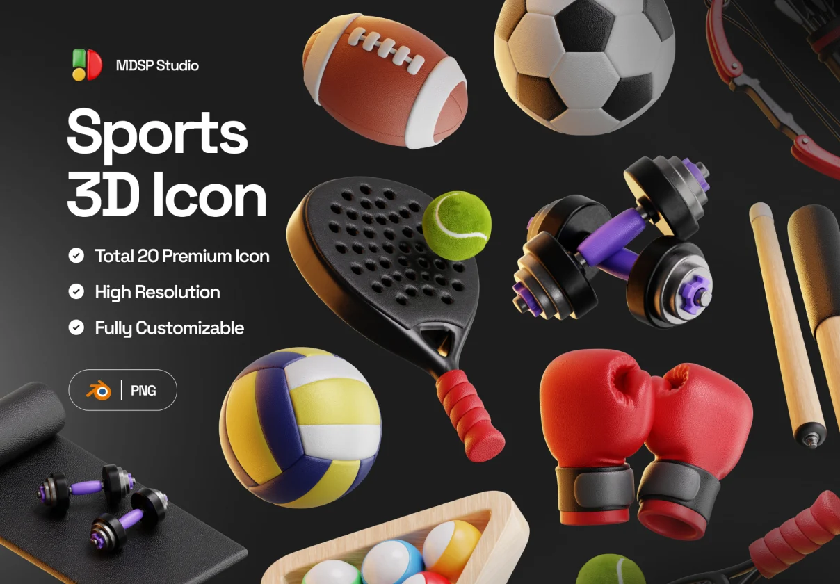 Sports 3D Icon Set