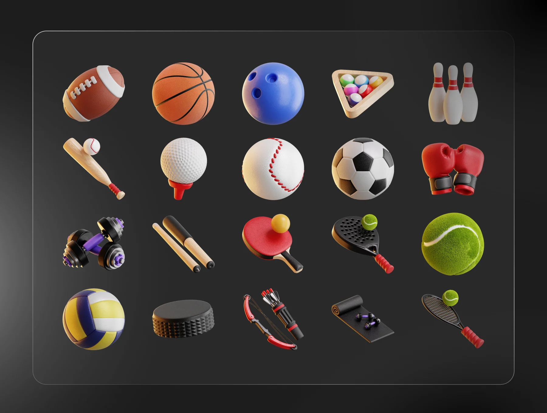 Sports 3D Icon Set 6