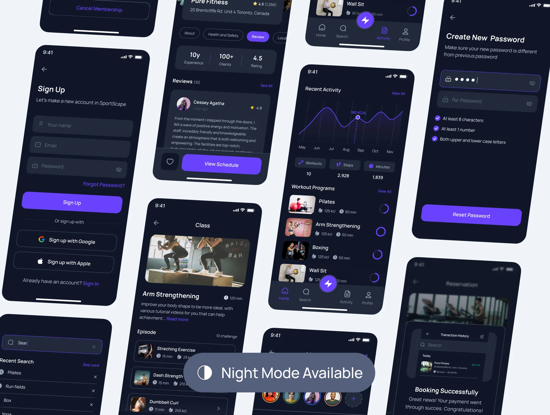 SportScape - Fitness & Workout Mobile App UI 5