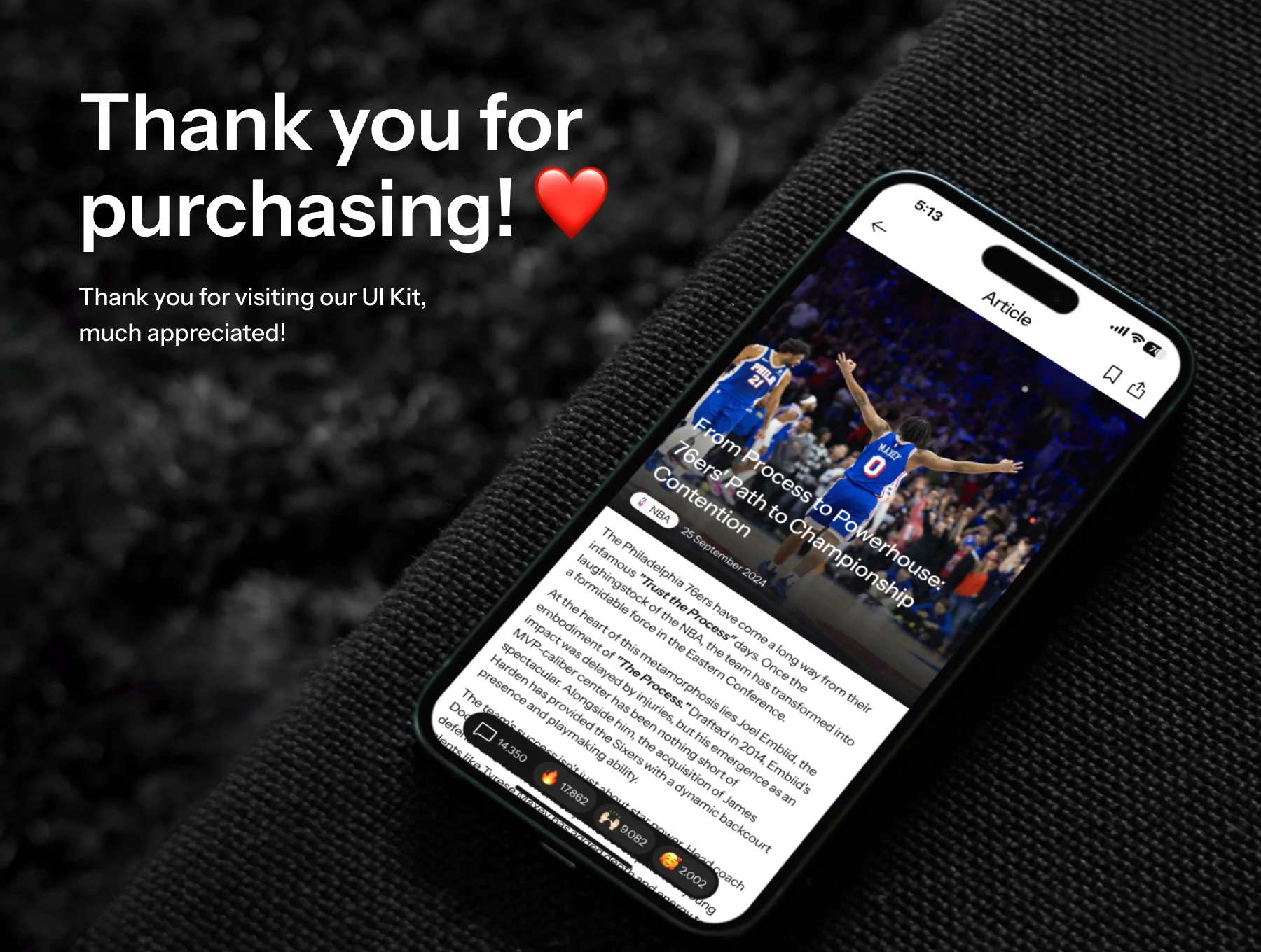 Sporty - Sport News App UI Kit 8