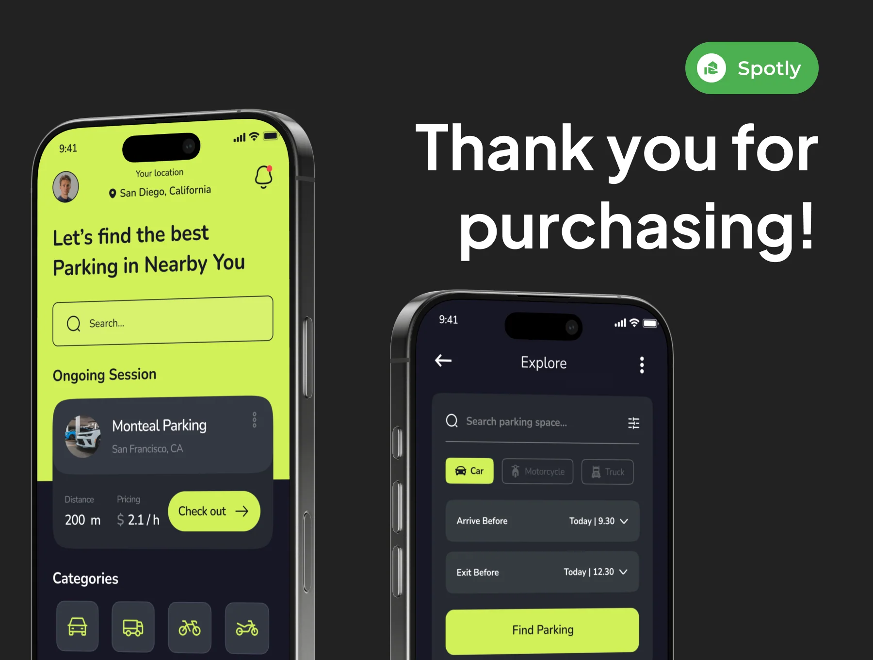 Spotly - Parking App IOS UI Kits 6