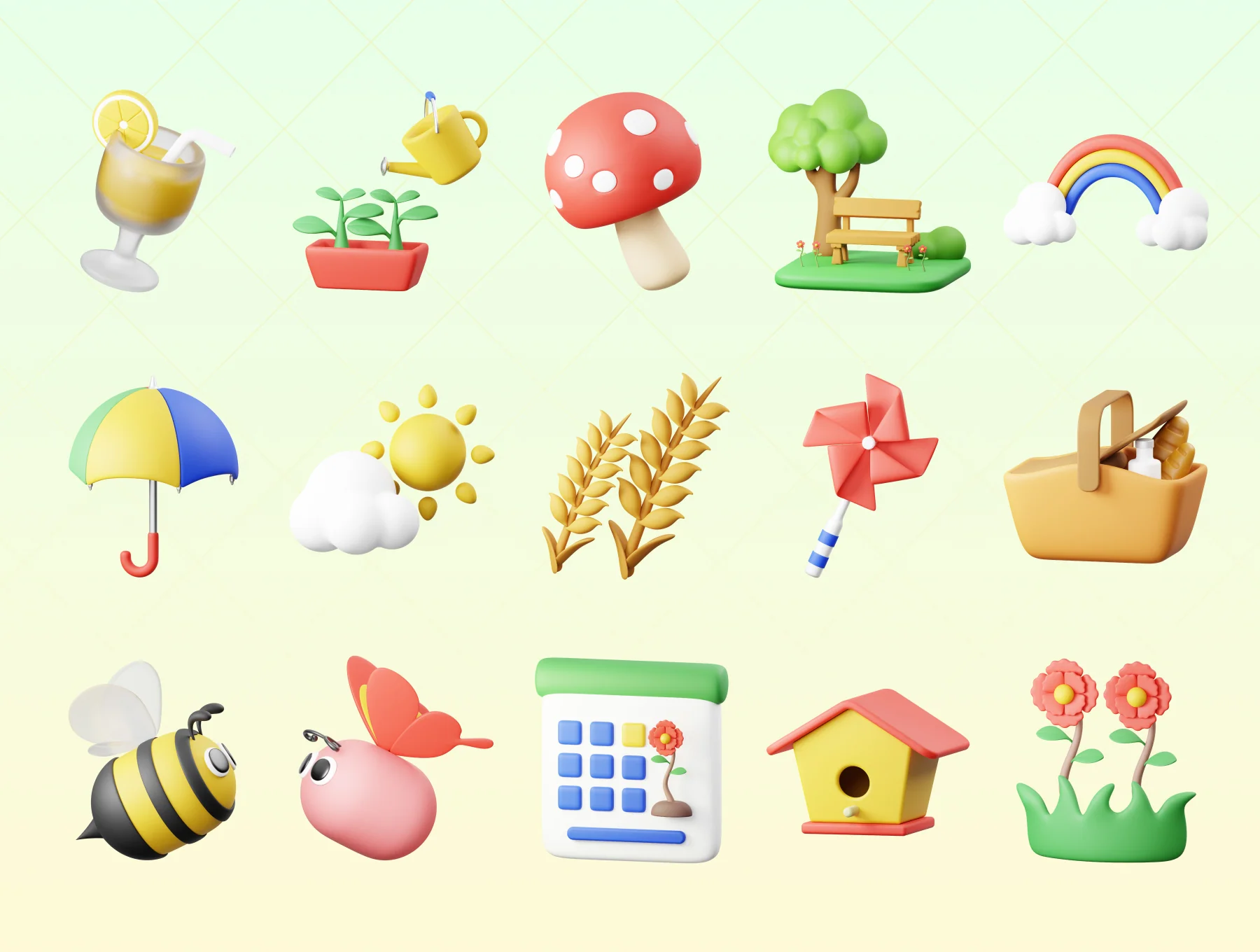 Spring 3D Illustration 6