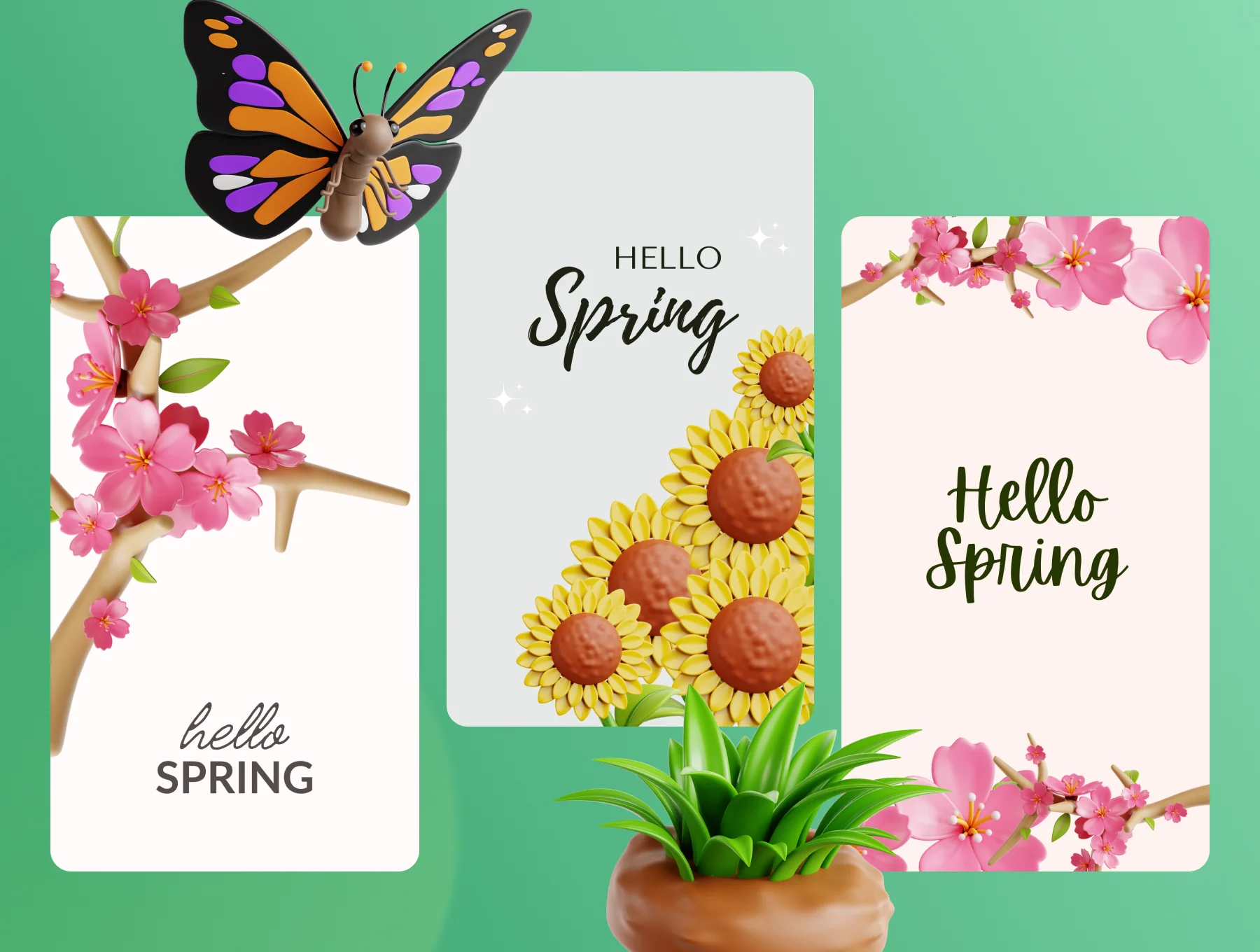 Spring Icon 3D Icon Pack 5
