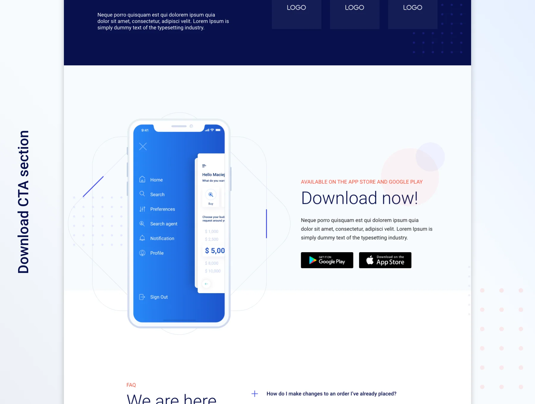 SprintApp - app landing page HTML template 6