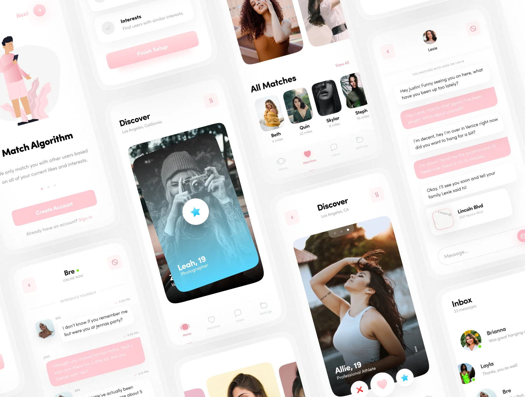 Sprout Dating App UI Kit – Figma Templates (Light & Dark Modes) 6