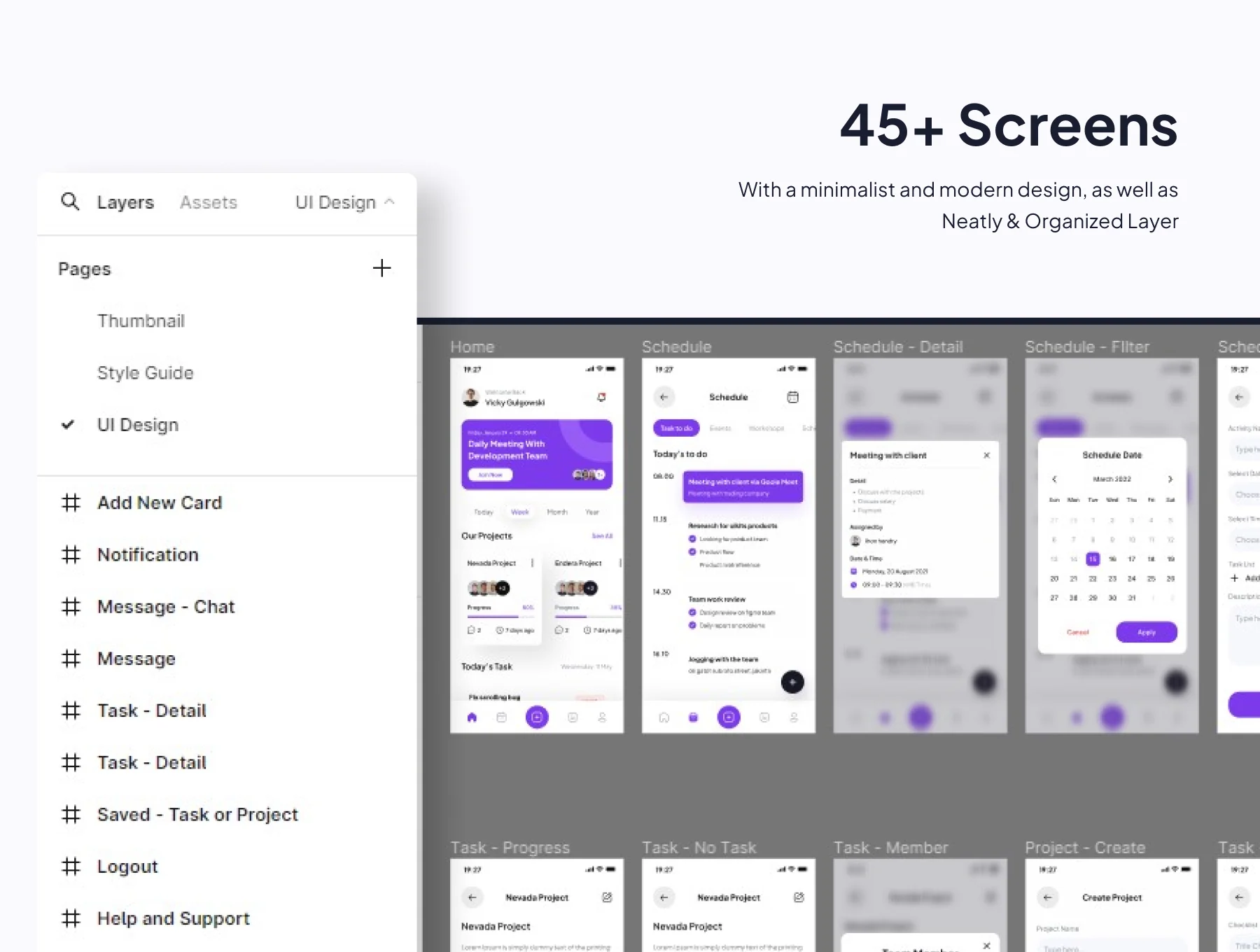 Sqedule - Task Manager App UI Kits 4