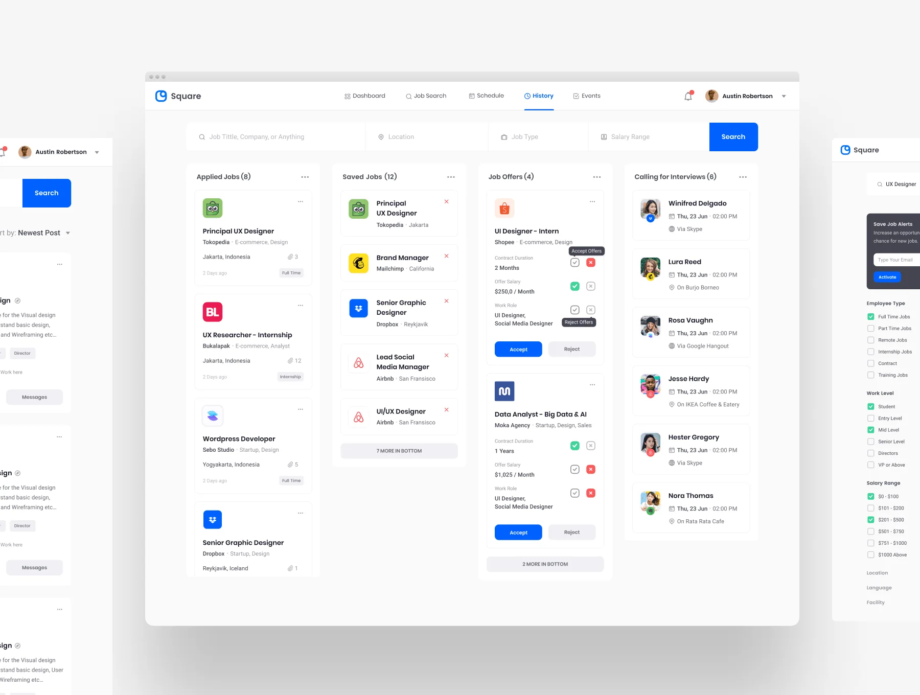 Square Dashboard HTML 5