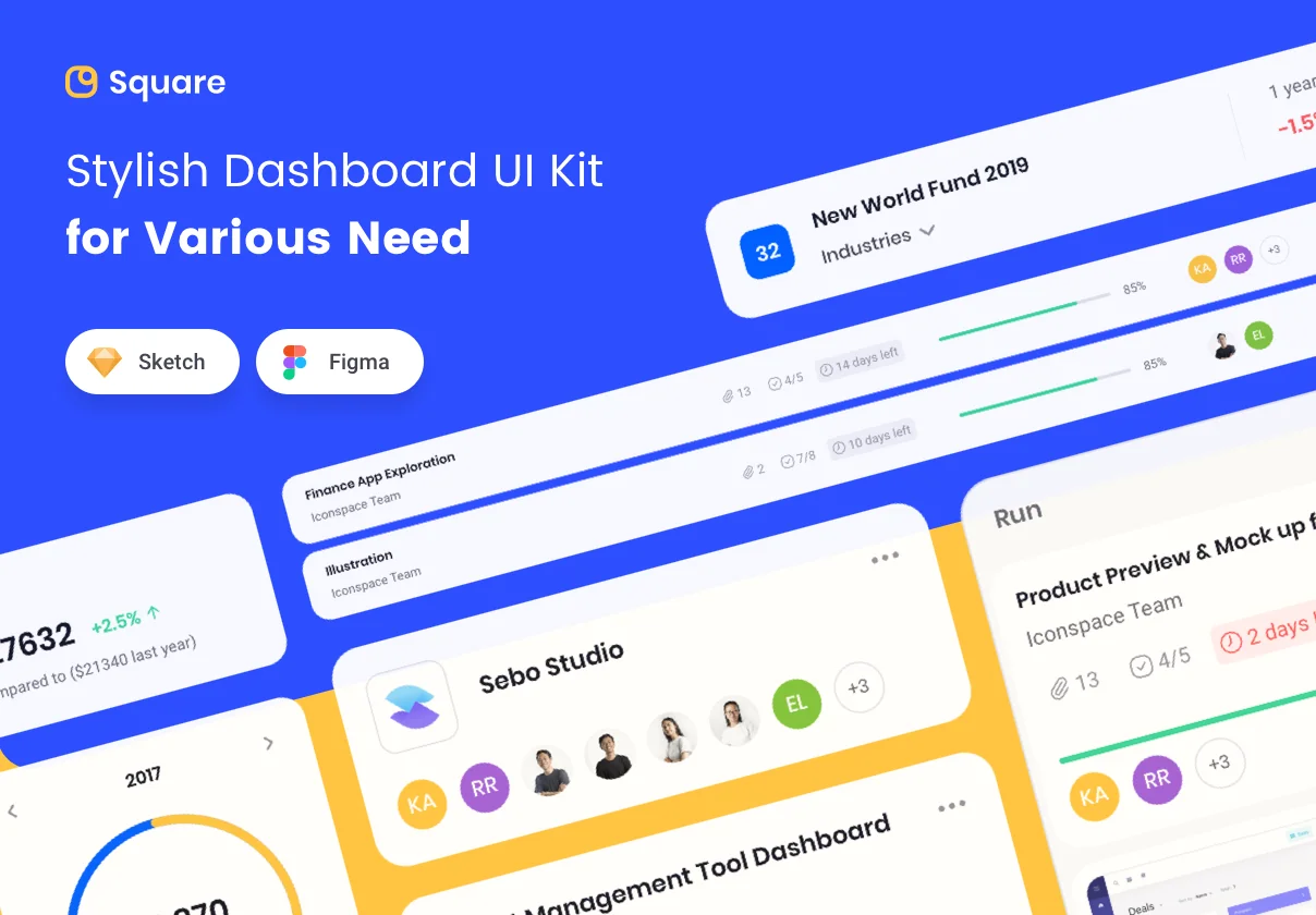 Square Dashboard UI Kit