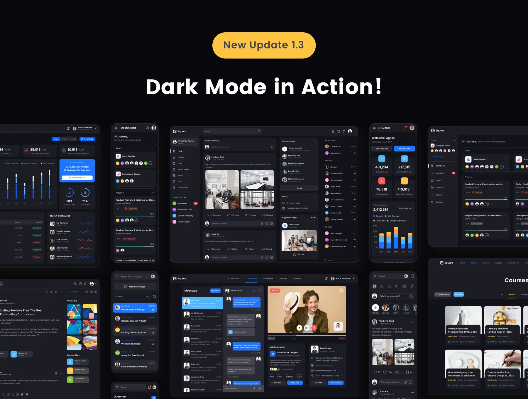 Square Dashboard UI Kit 9