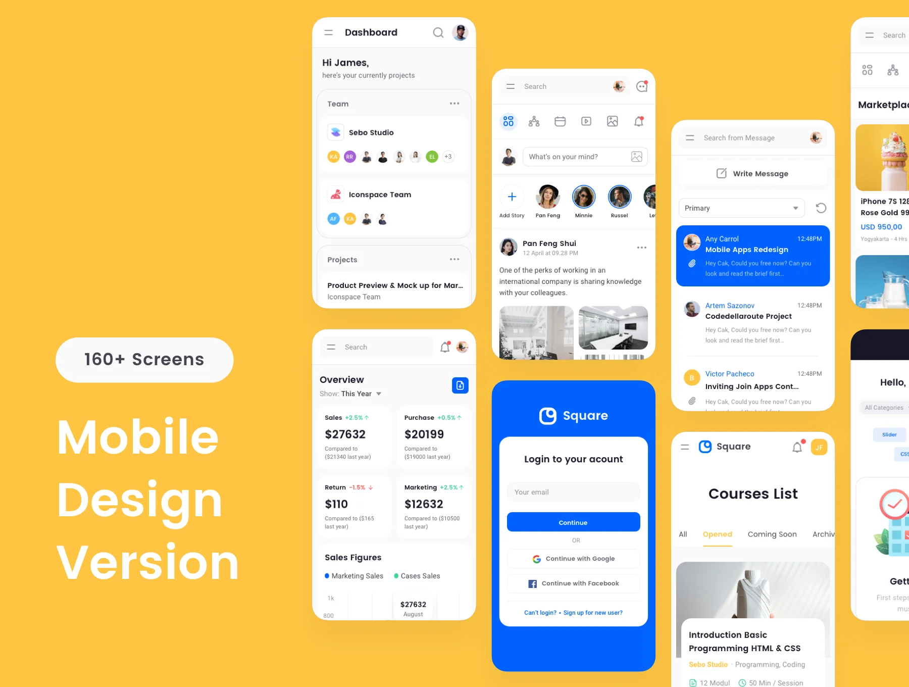Square Dashboard UI Kit 6