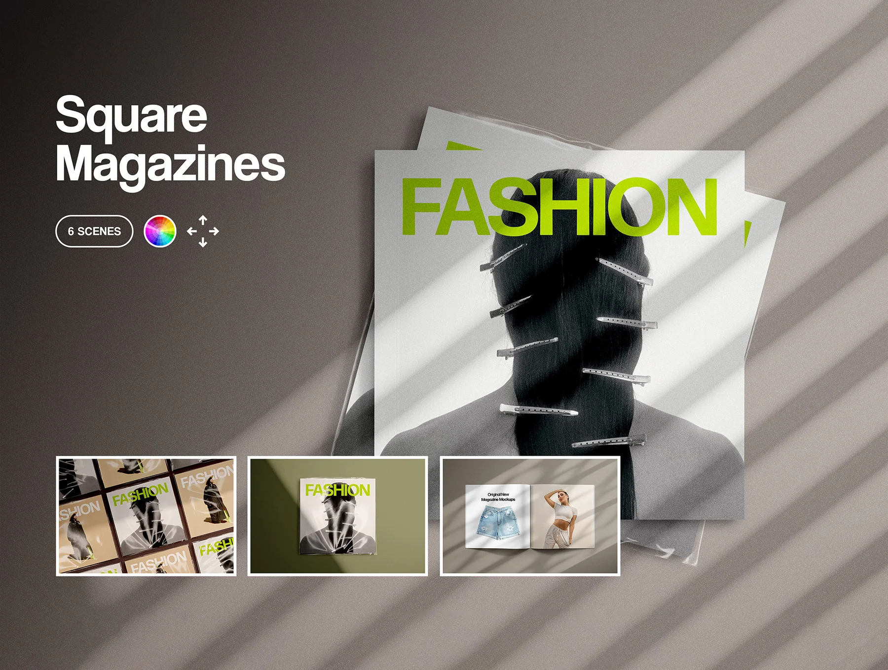 Square Magazine Mockups Collection