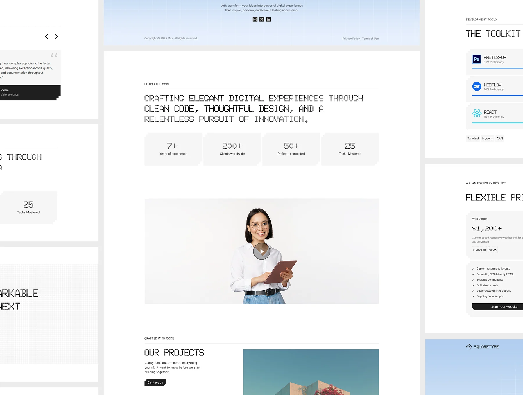 Squaretype - Creative Agency & Personal Portfolio HTML Template 4