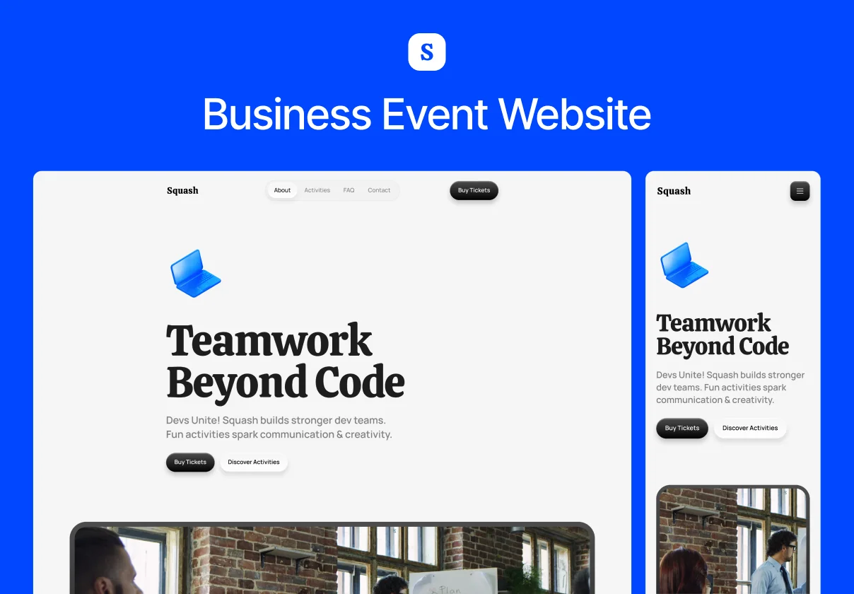 Squash — Business Event Website
