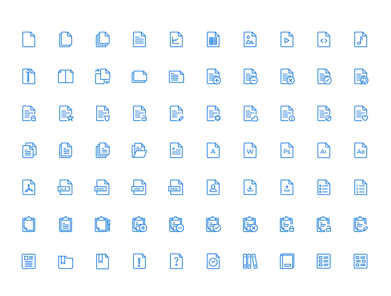 Squid Ink Line Icons 2