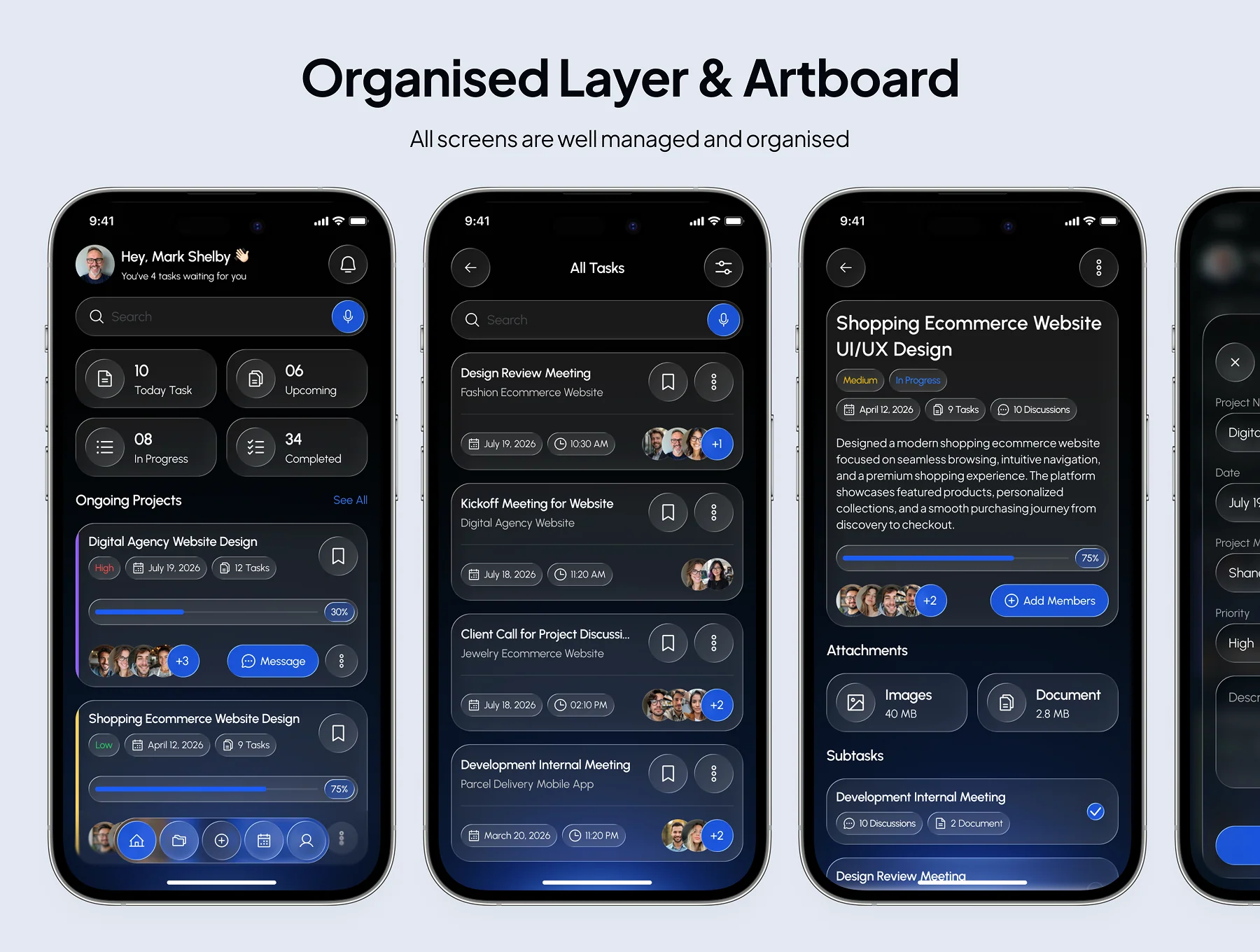 sreoo - Task Management App UI Kit 2