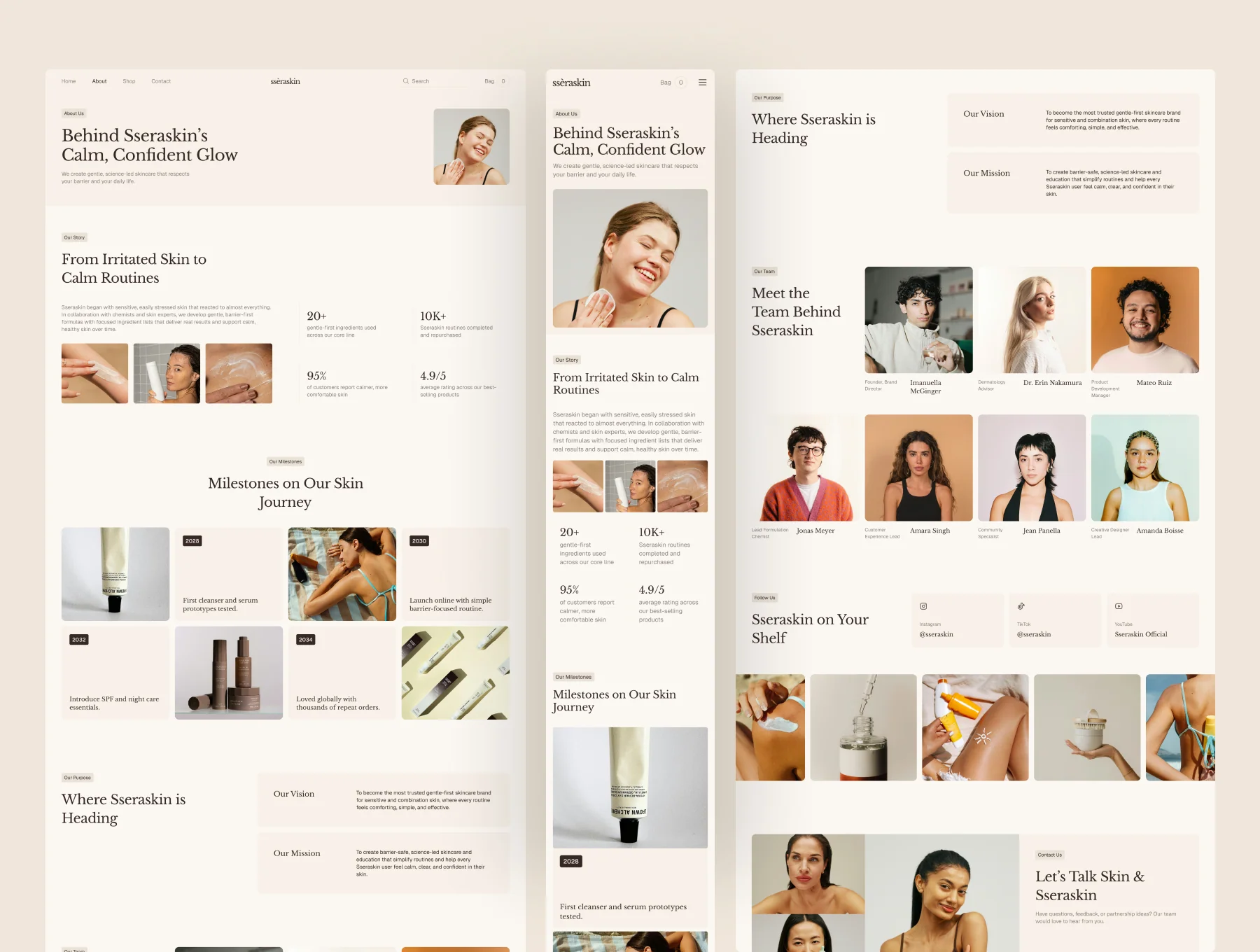 Sseraskin - Skincare E-Commerce Website UI Figma Template 2
