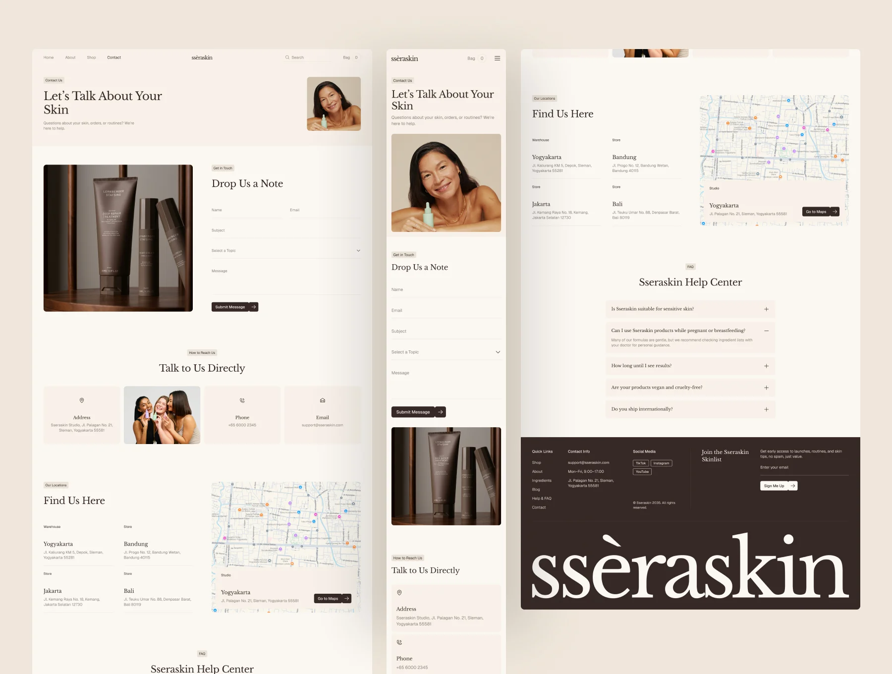 Sseraskin - Skincare E-Commerce Website UI Figma Template 5