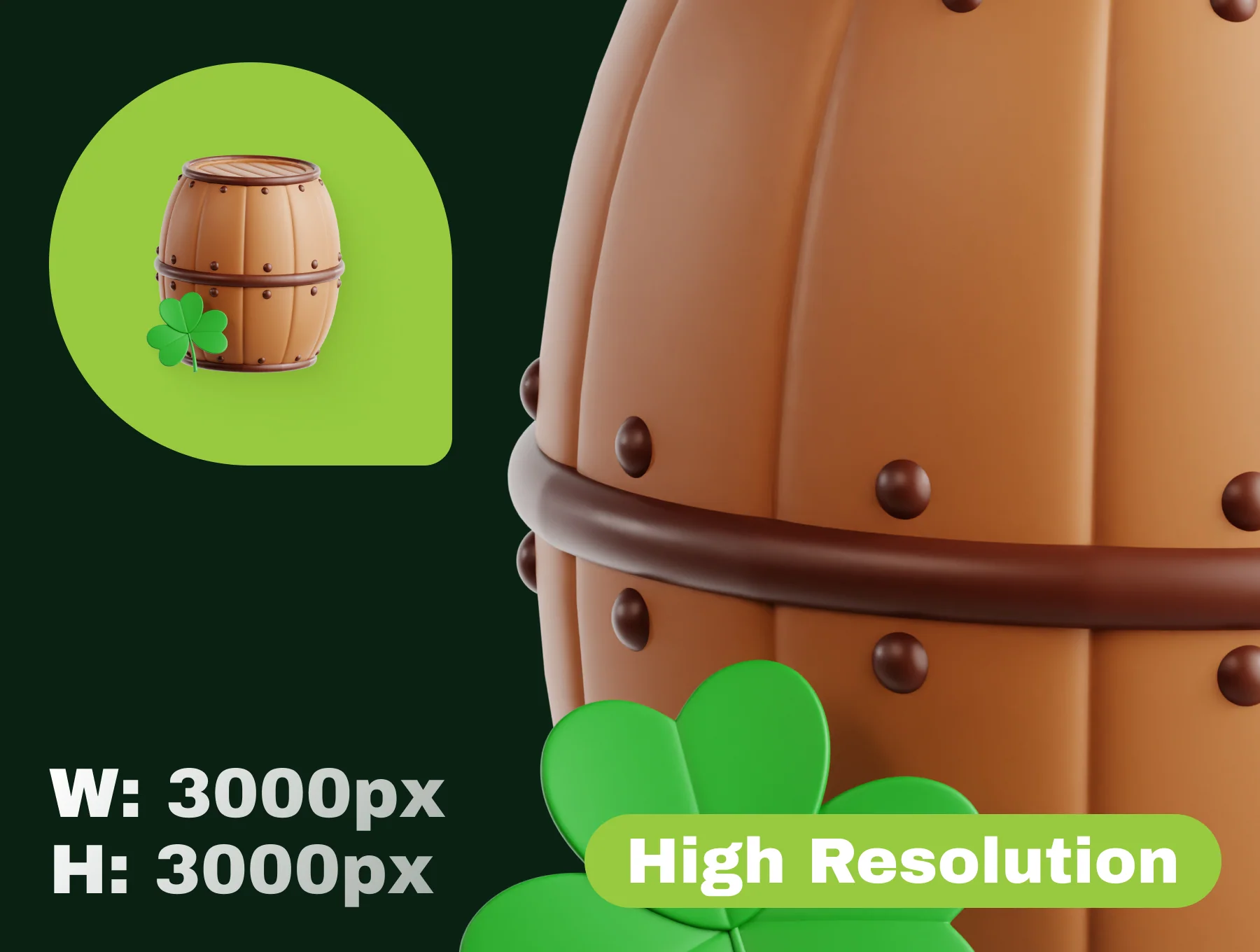 St. Patrick's Day 3D Icon Pack 2