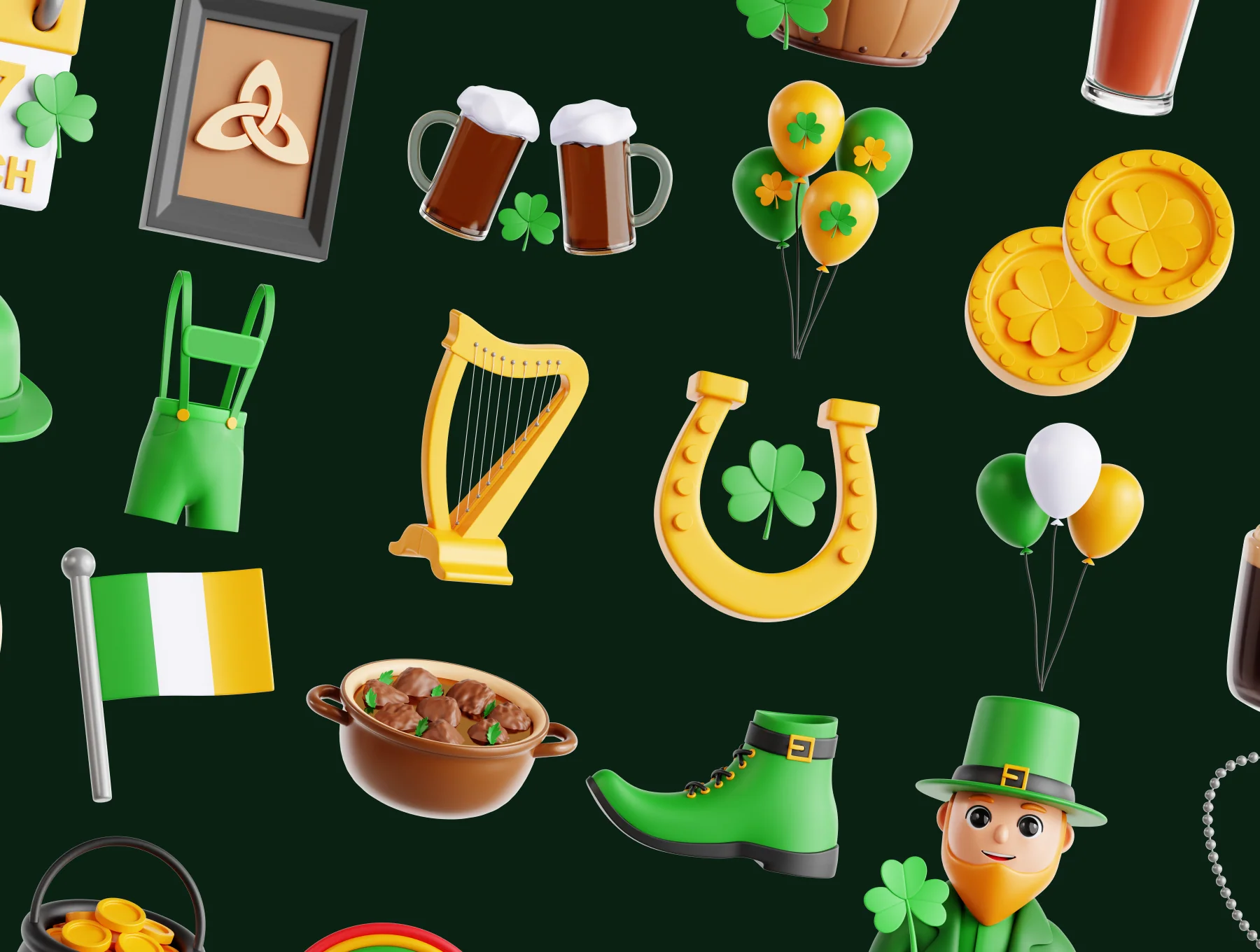 St. Patrick's Day 3D Icon Pack 5