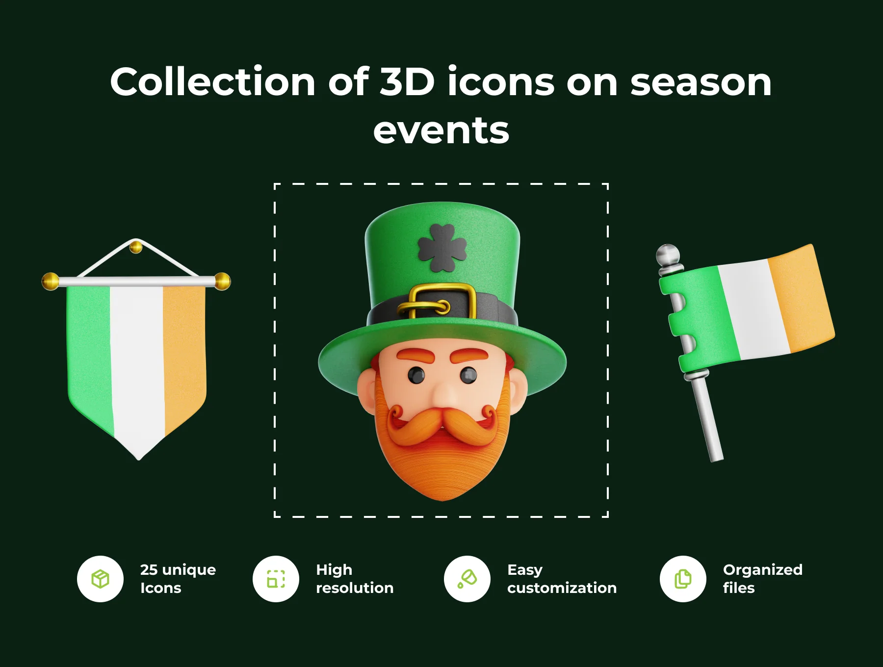 St. Patrick's Day 3D Illustration Pack 2