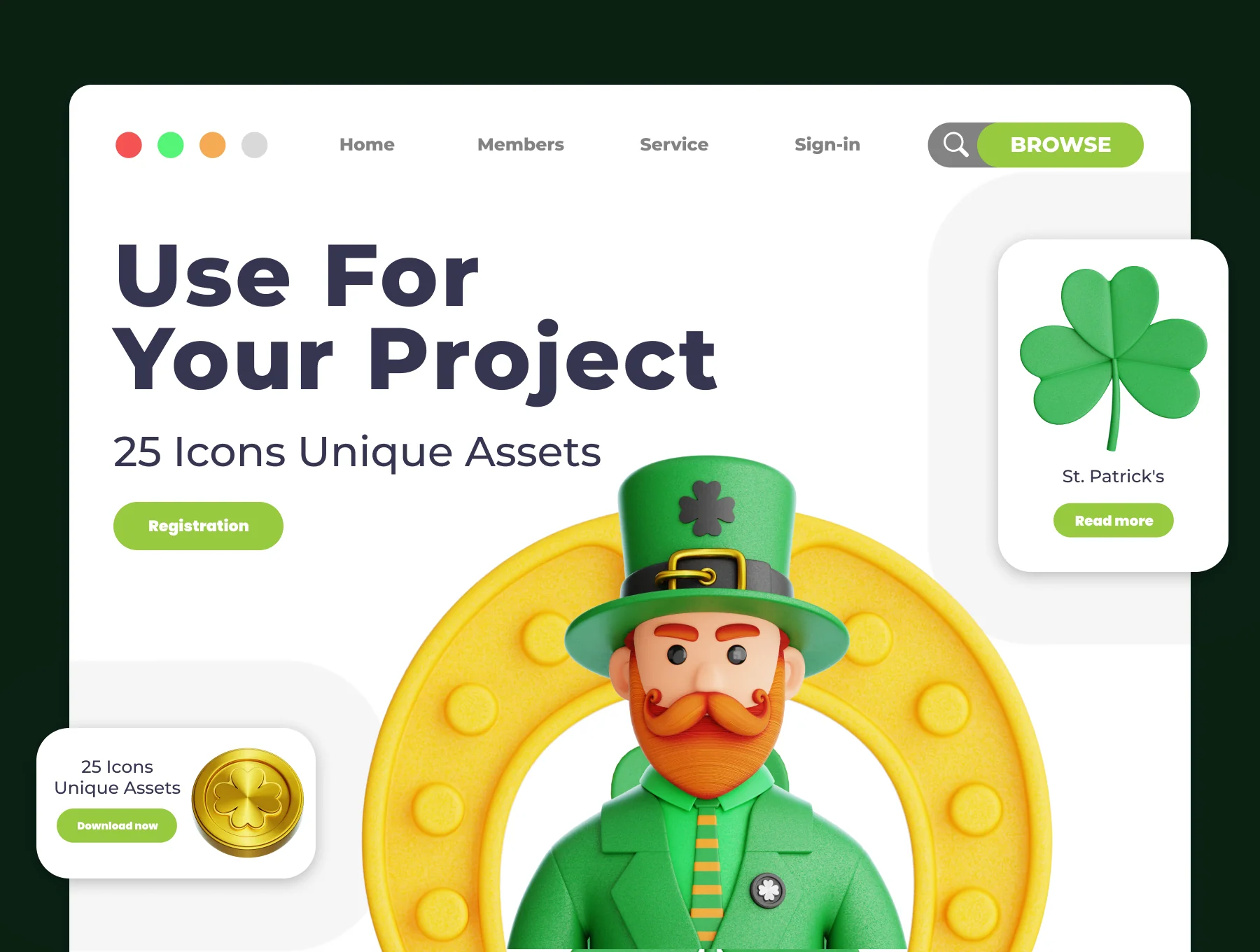 St. Patrick's Day 3D Illustration Pack 4