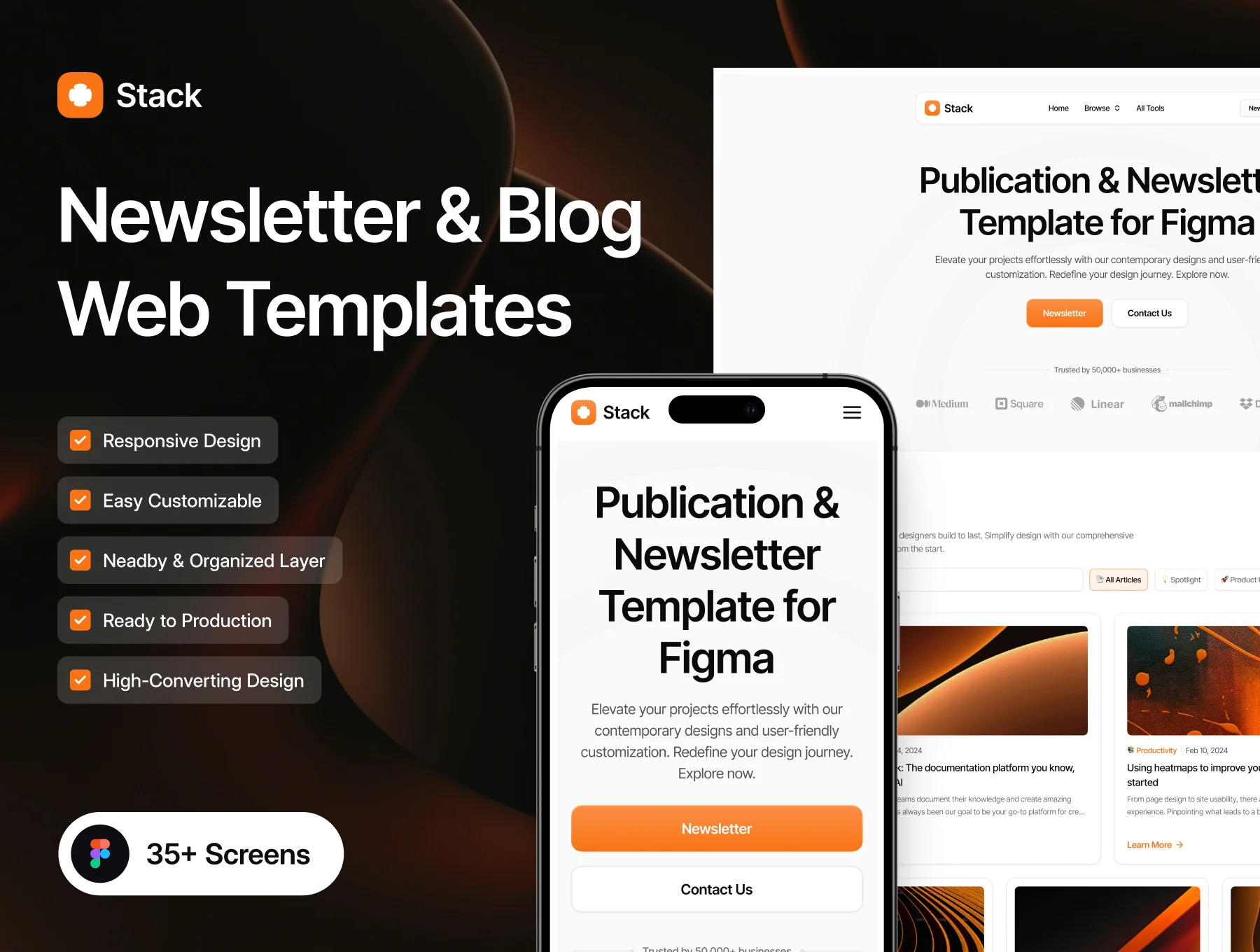 Stack - Newsletter & Blog Web Templates
