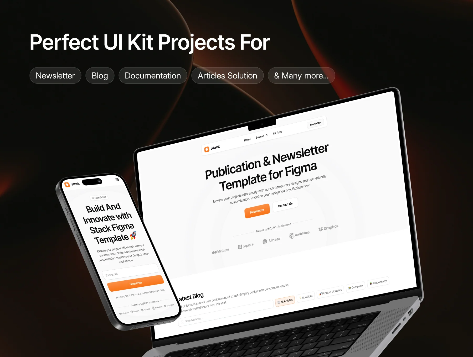 Stack - Newsletter & Blog Web Templates 3