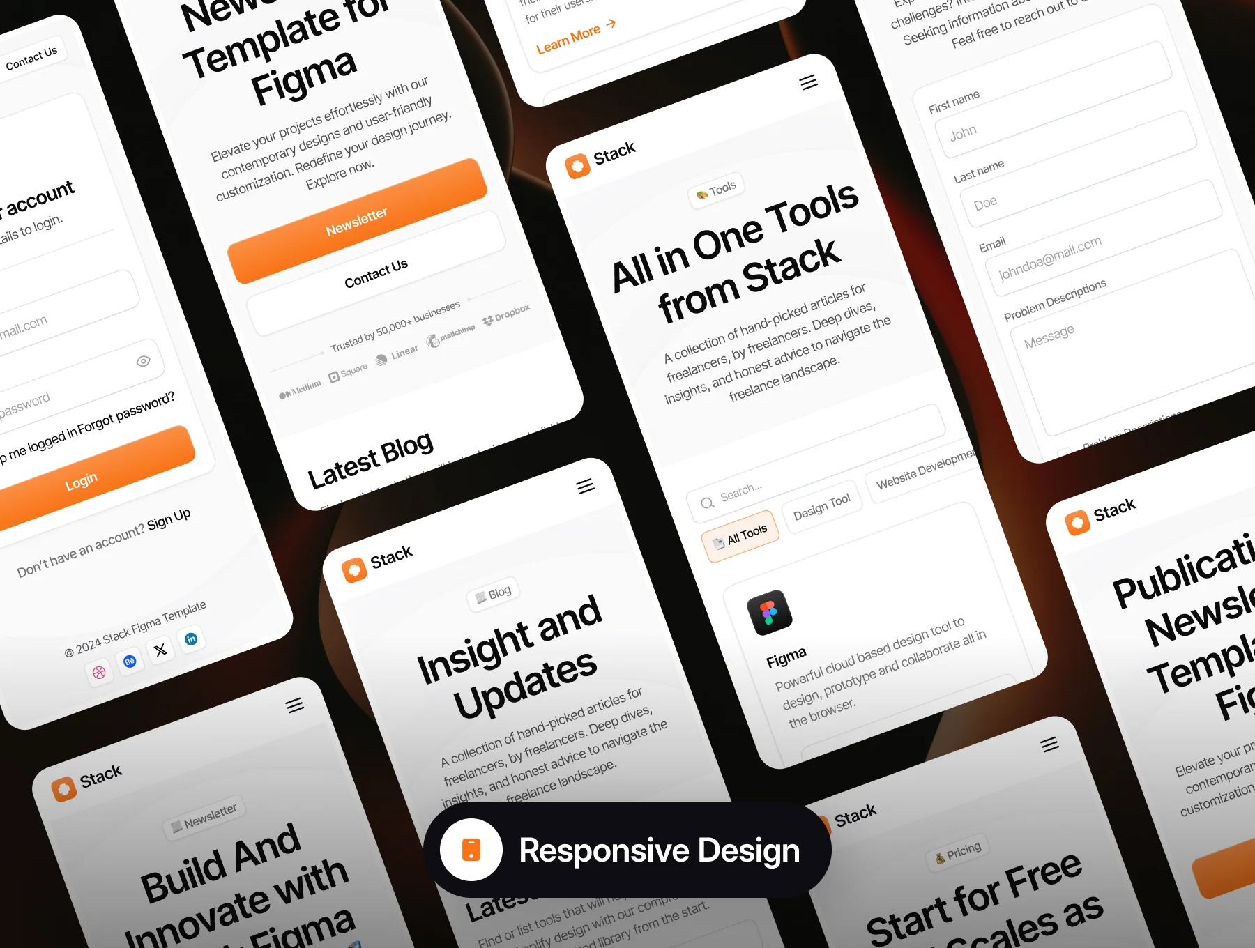 Stack - Newsletter & Blog Web Templates 6