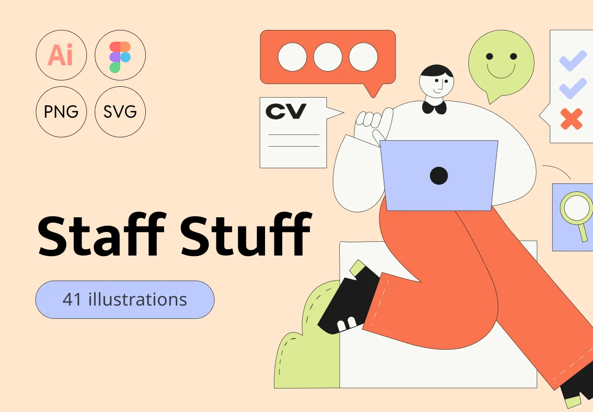 40+ vibrant HR website illustrations!