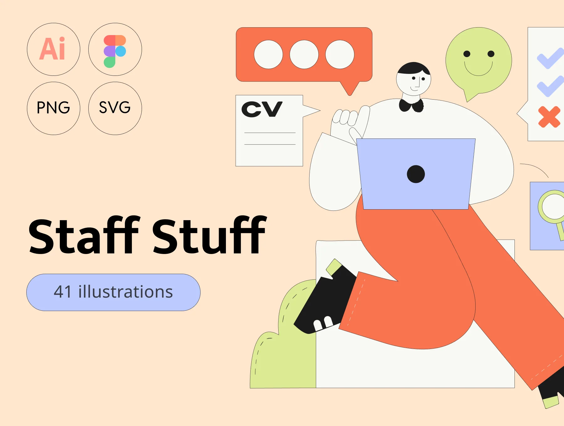 40+ vibrant HR website illustrations!