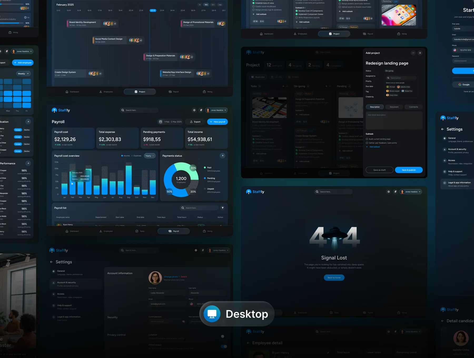 Staffly – Company HR Management SaaS Dashboard UI Kit 7