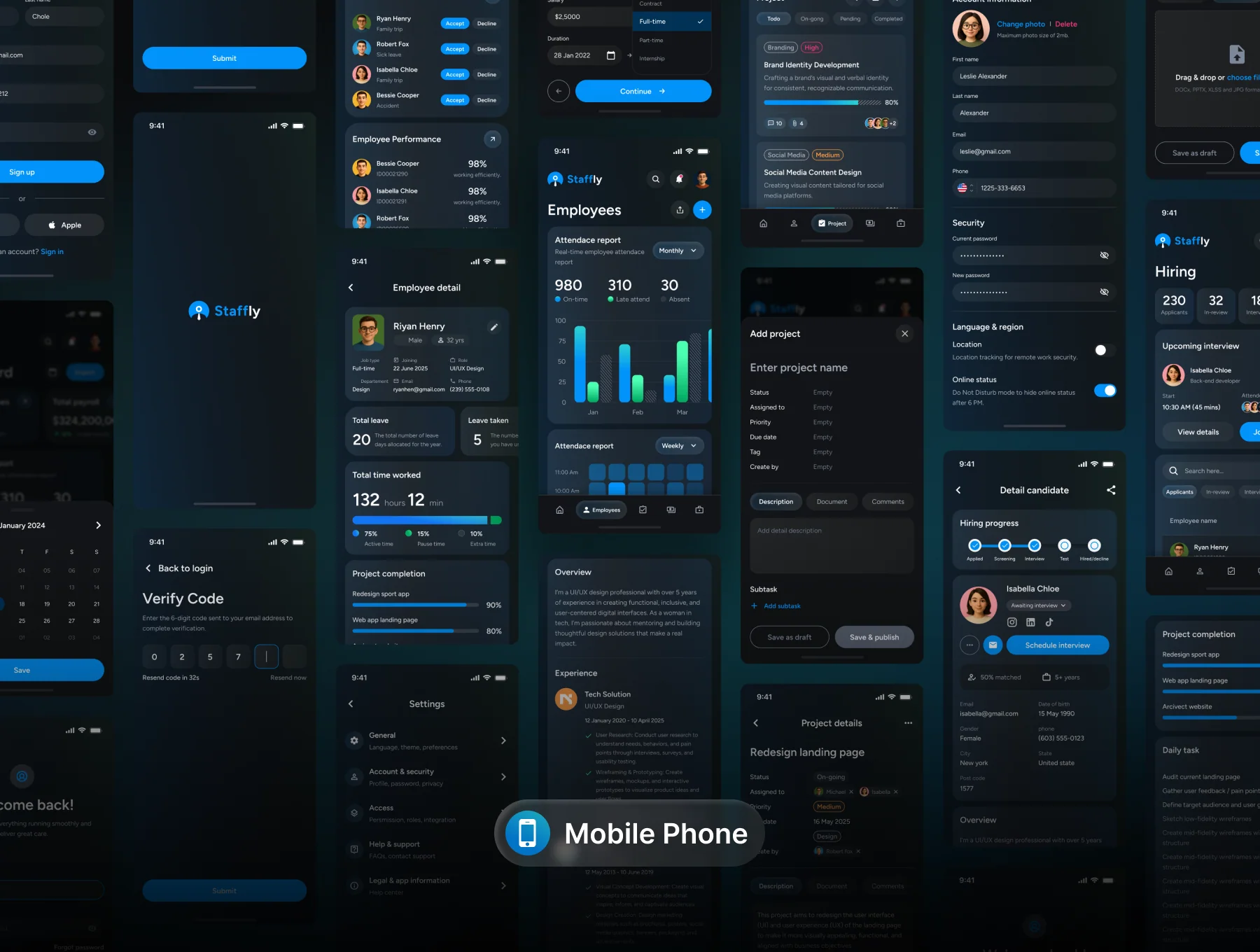 Staffly – Company HR Management SaaS Dashboard UI Kit 8
