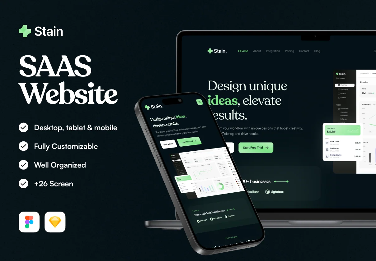 Stain - Saas Website Template