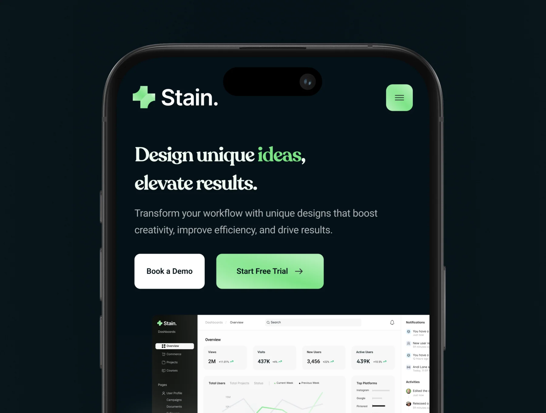 Stain - Saas Website Template 4