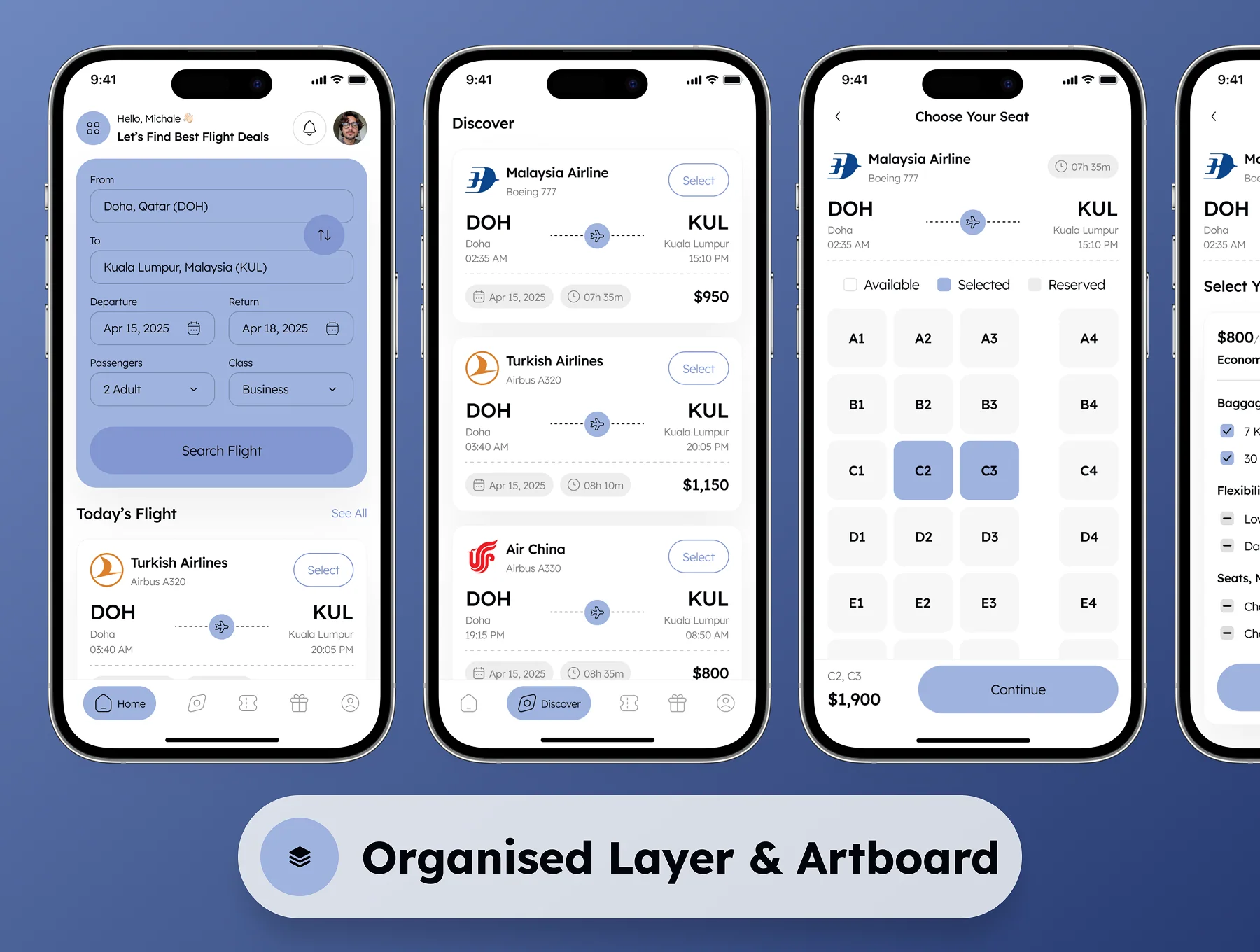 StarGO - Flight Ticket Booking App UI Kit 3