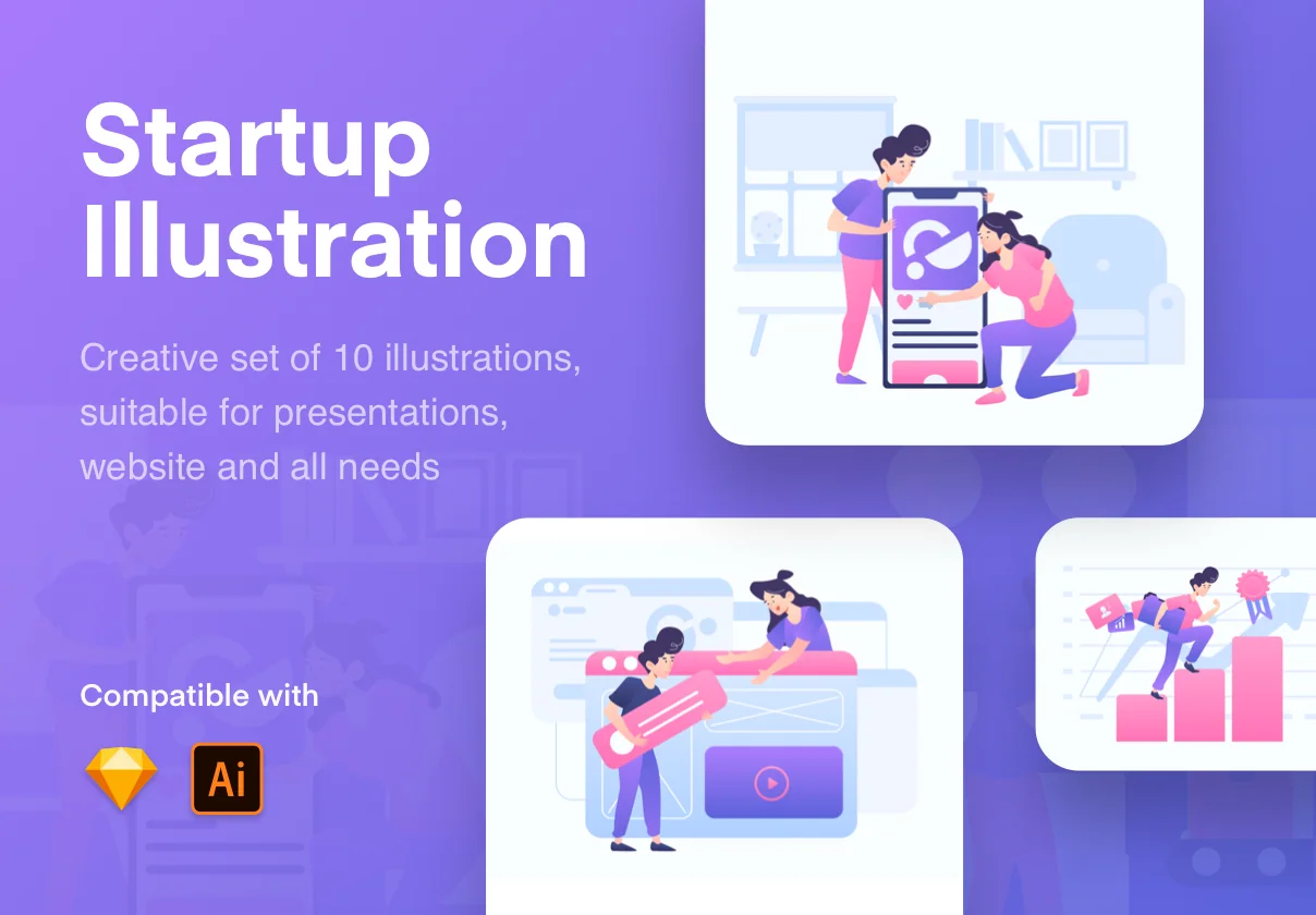 Start Up Illustration Kit
