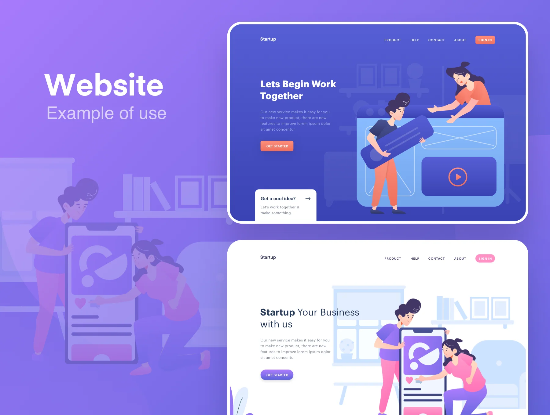 Start Up Illustration Kit 4