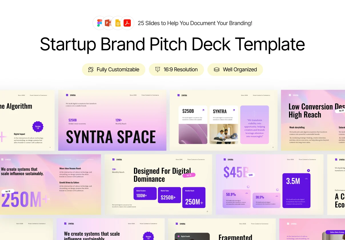 Startup Brand Pitch Deck Template