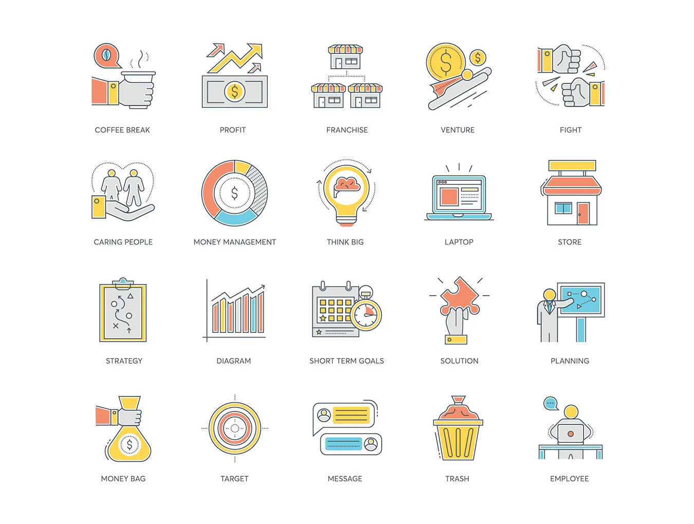 89 Startup Icons | Color Line Series 4