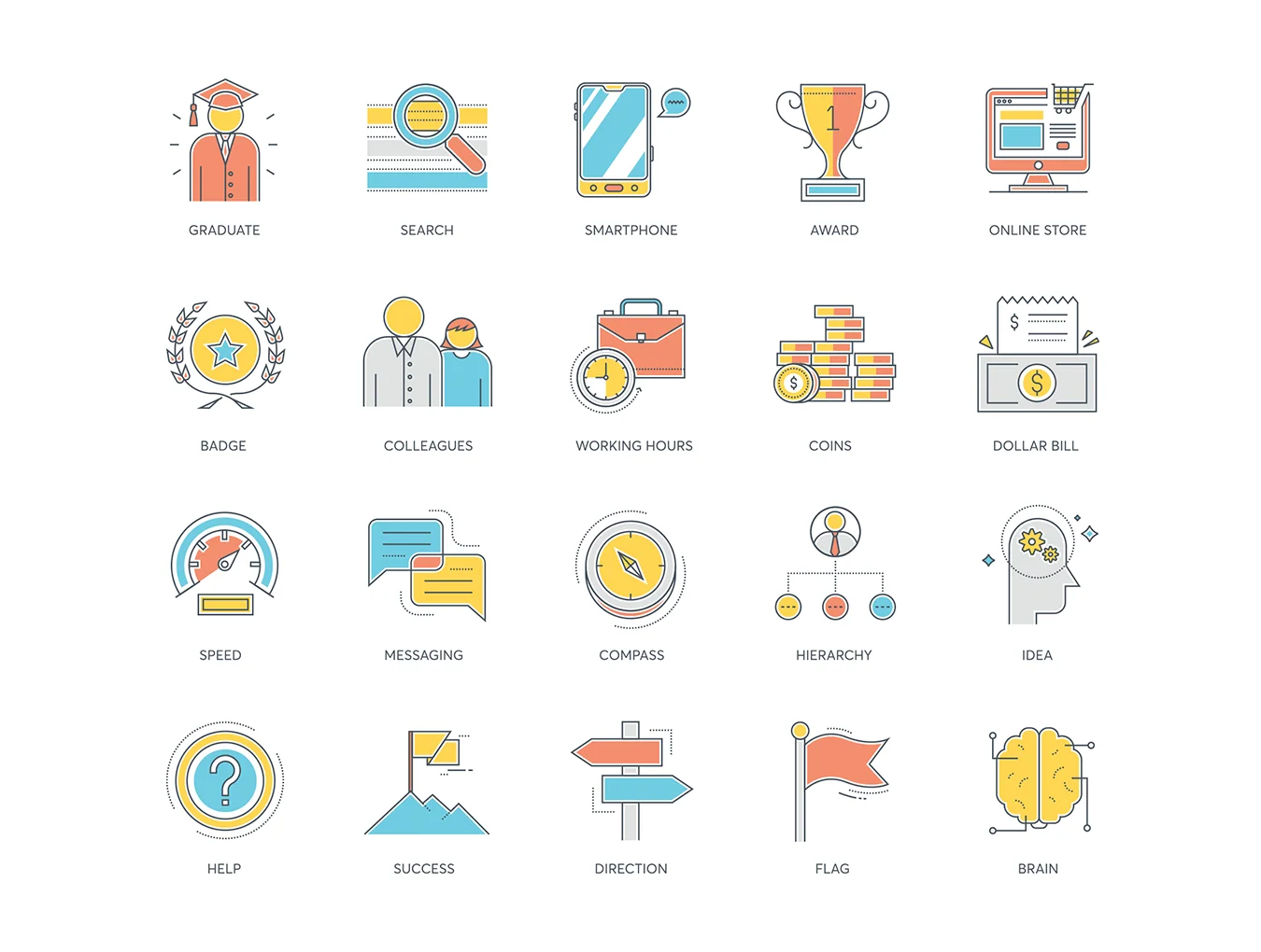 89 Startup Icons | Color Line Series 5