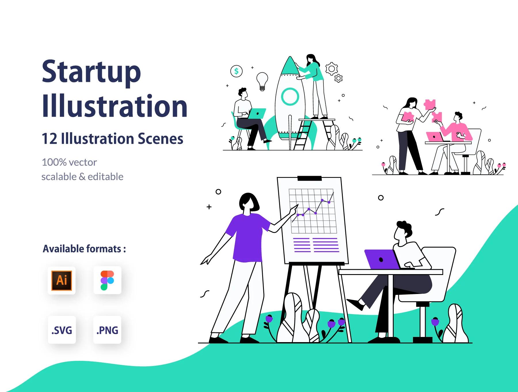 Startup & Strategy Illustration Kit