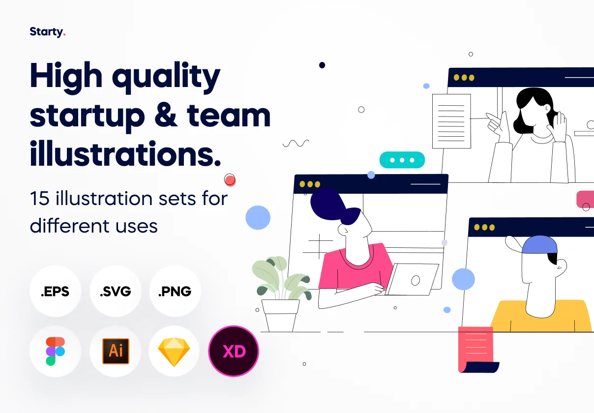 Starty - Startup Illustration Pack