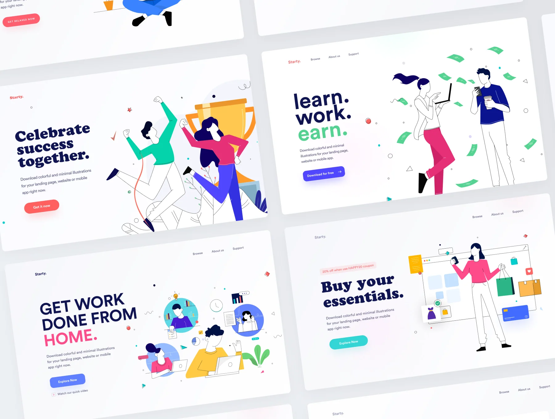 Starty -  Startup Illustration Pack 3