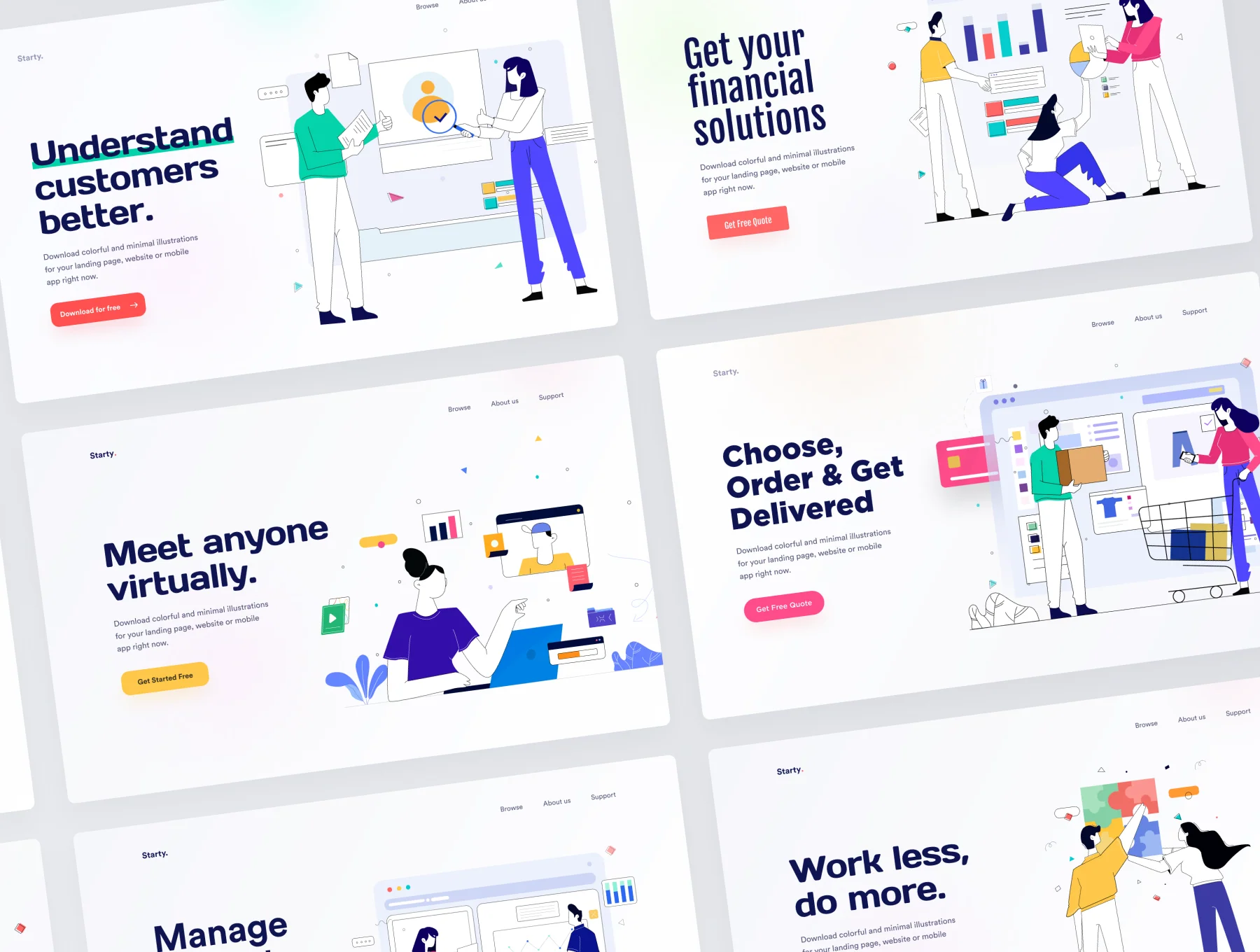 Starty -  Startup Illustration Pack 4