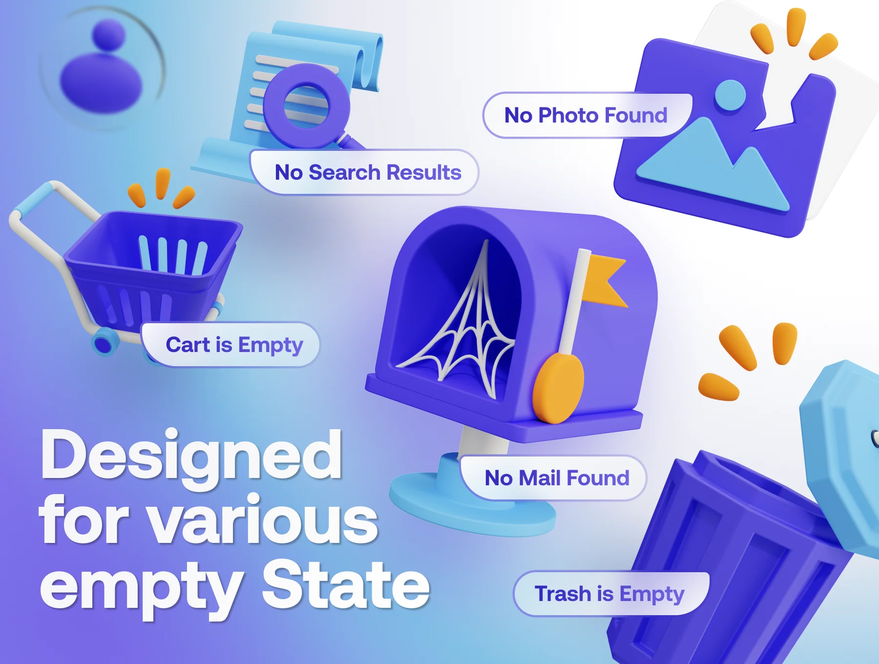 Stately - Empty State 3D Icon Set 2