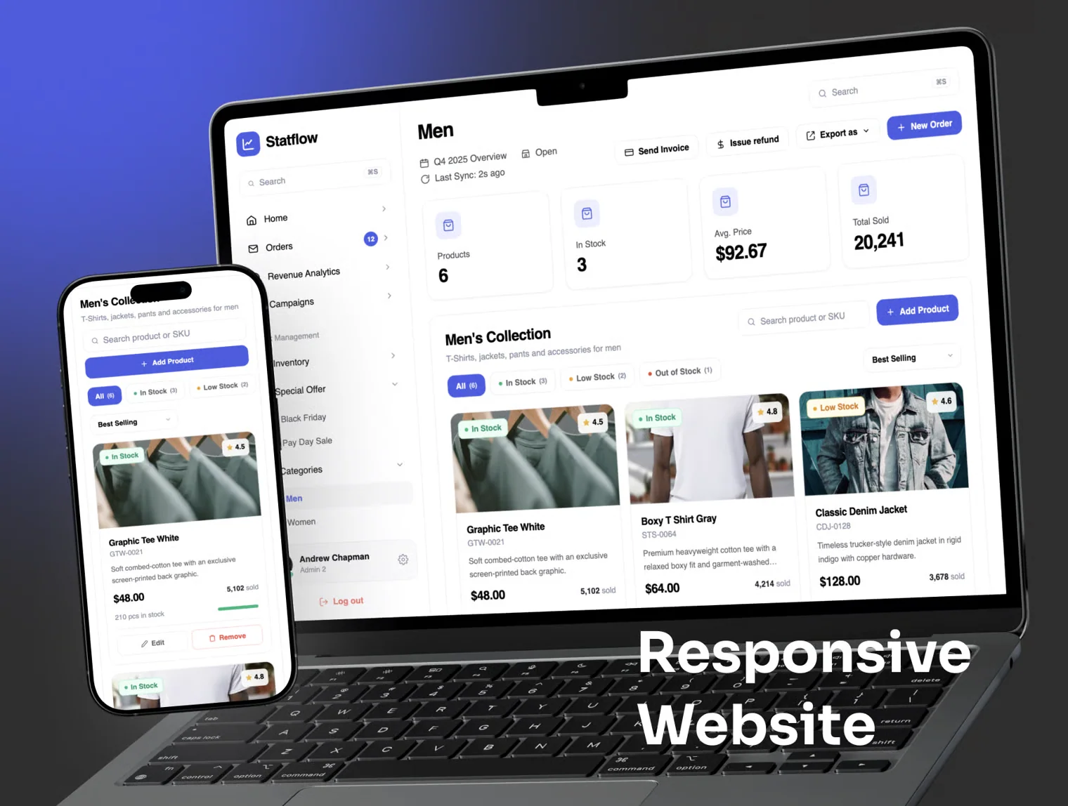 Statflow - E-commerce Admin Website Template 3