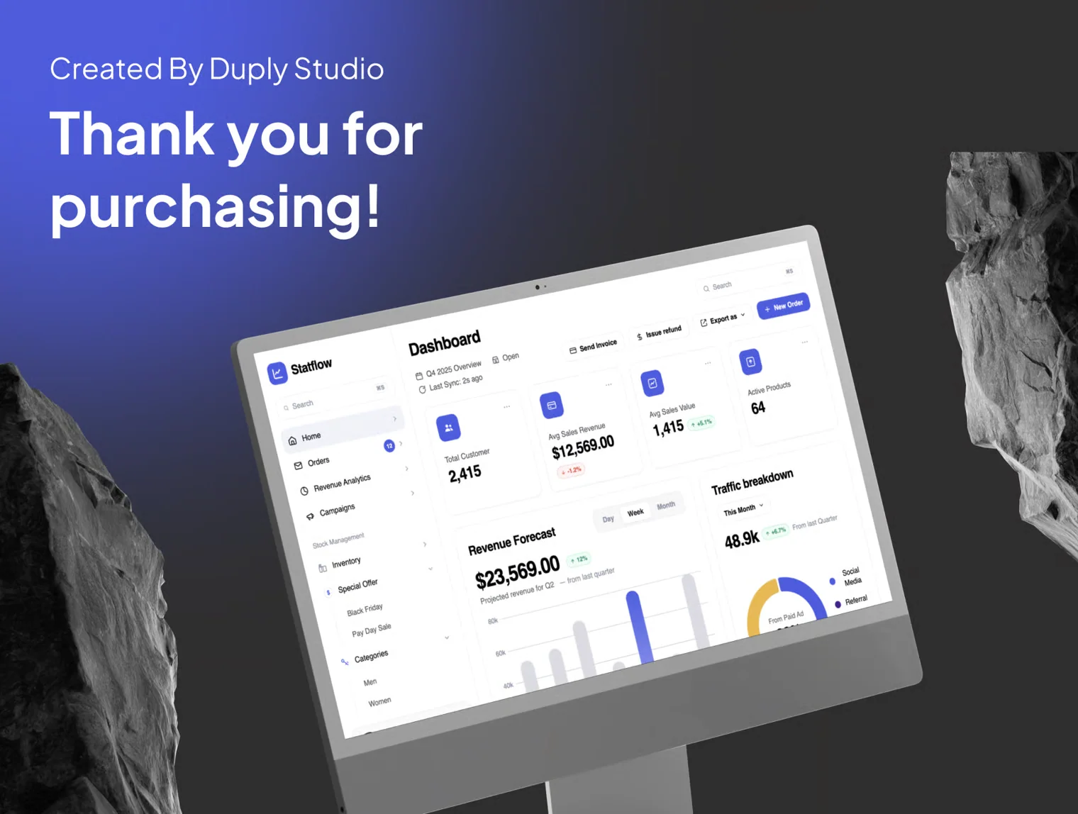 Statflow - E-commerce Admin Website Template 6