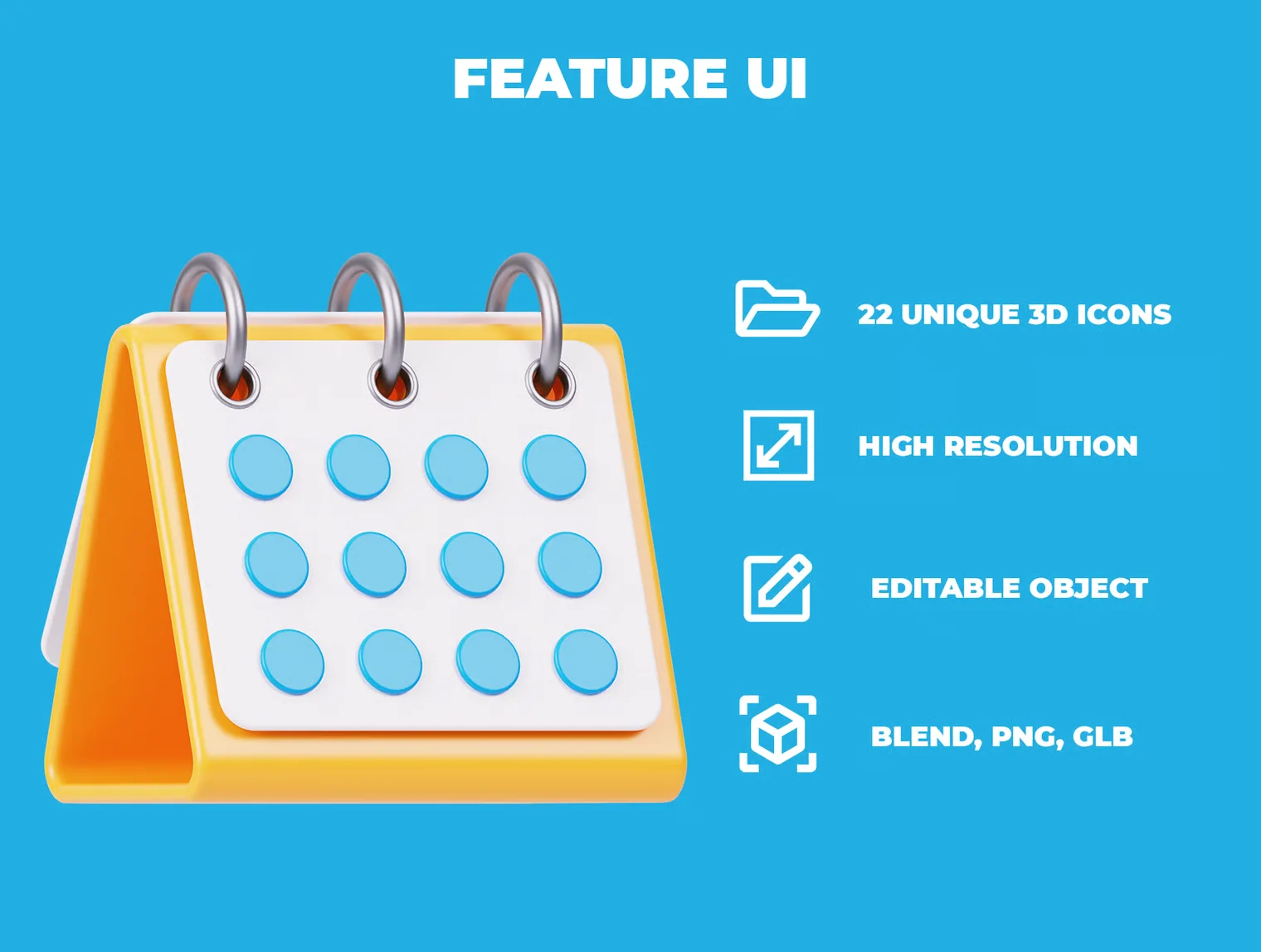 Stationery 3D Icon Set 2