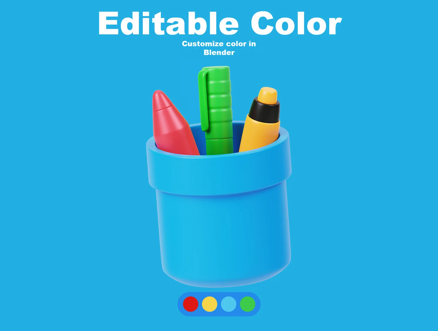 Stationery 3D Icon Set 4