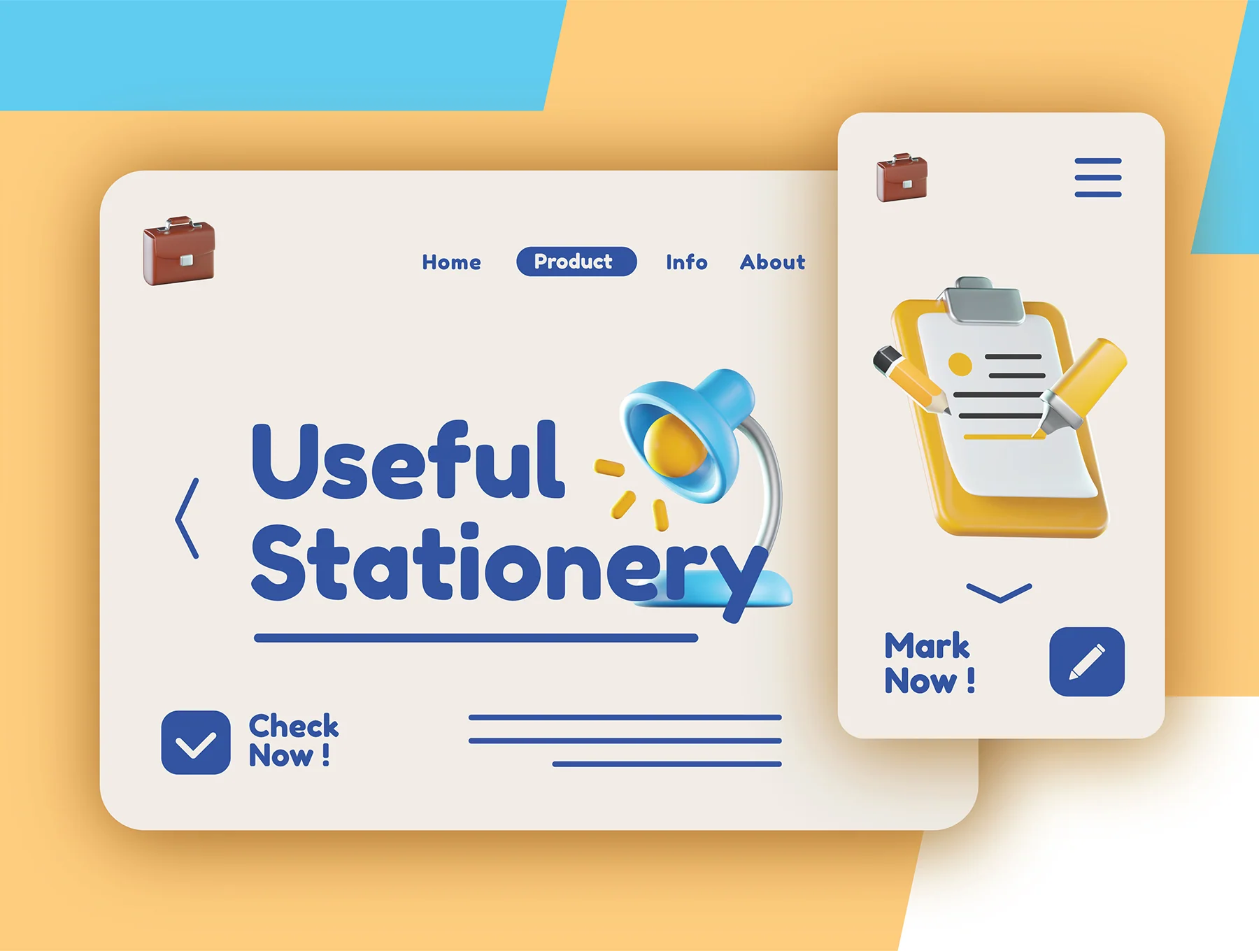Stationery 3D Icons 4